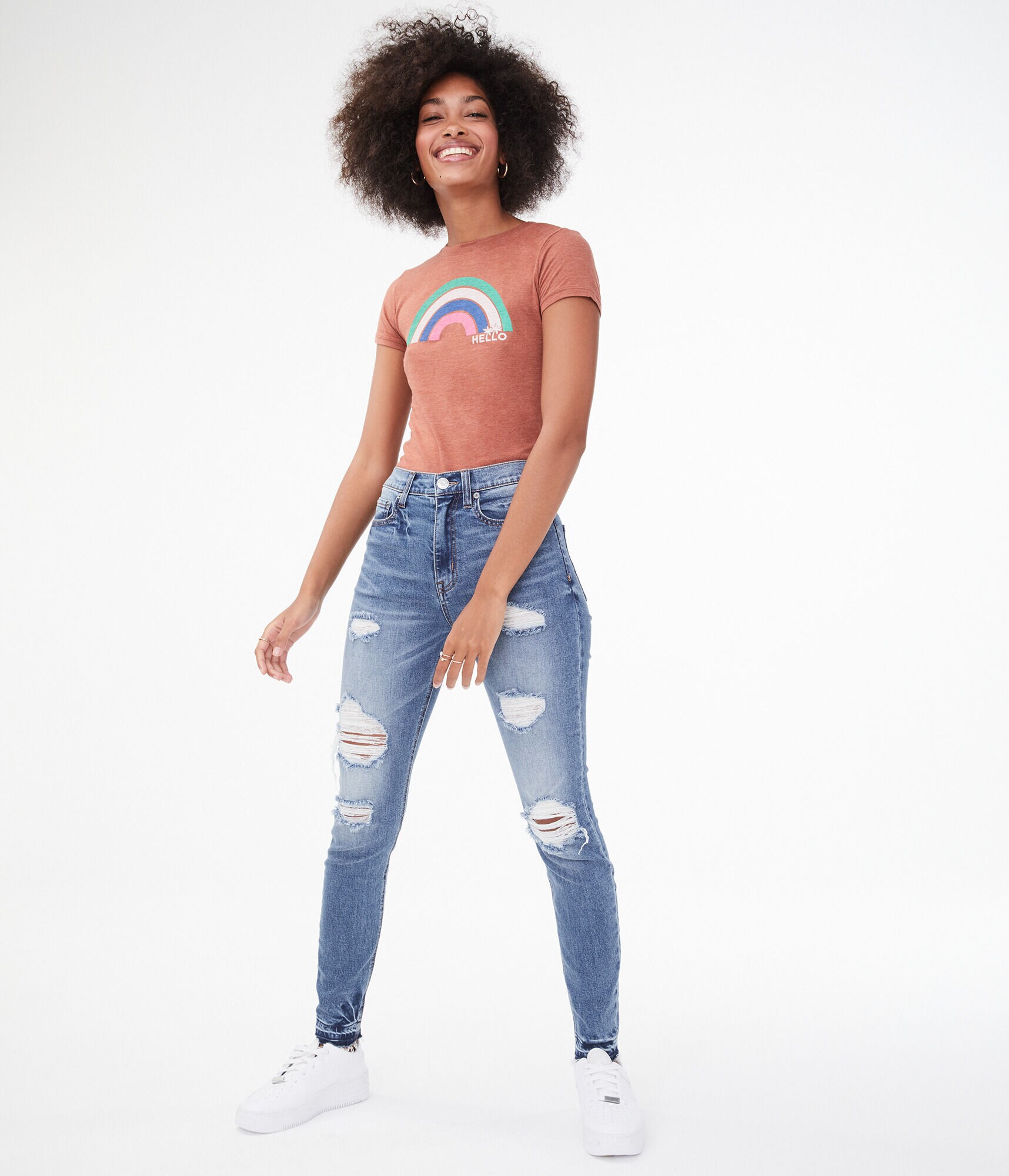 Free State Hello Rainbow Graphic Tee