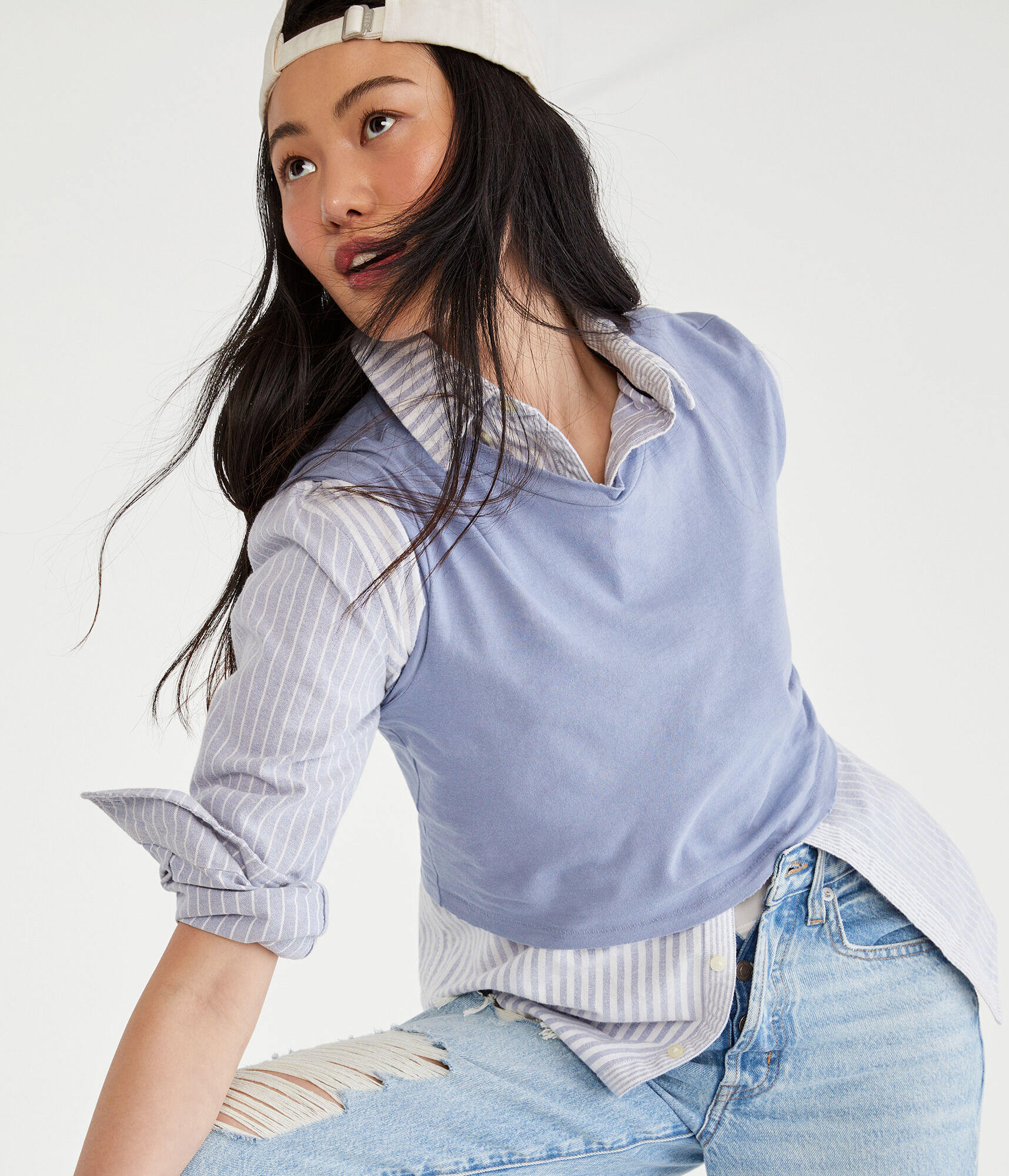 Solid Vintage Fit Crew Tee