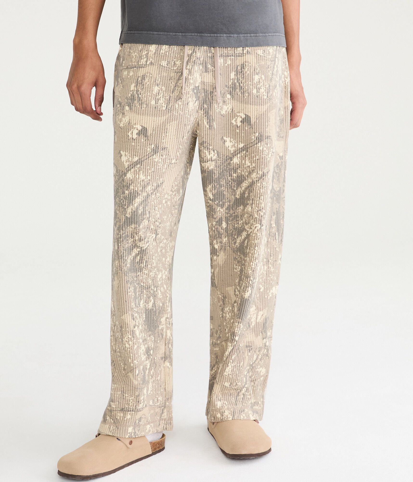 Waffle-Knit Lounge Pants