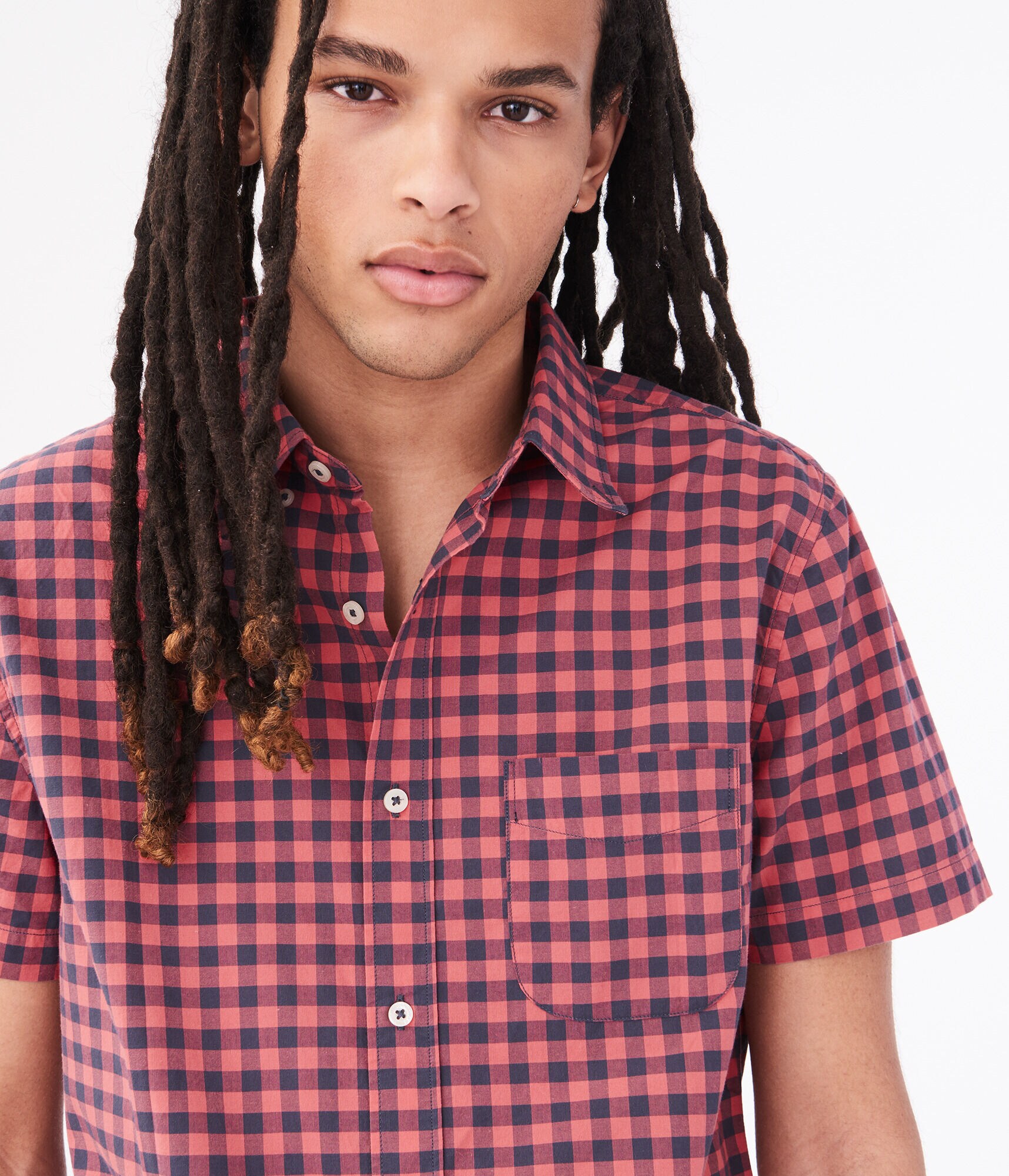 Gingham Button-Down Shirt