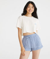 High-Rise Gauze Shorts