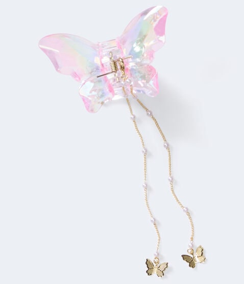 Iridescent Butterfly Charm Claw Hair Clip Iridescent Butterfly Charm Claw Hair Clip