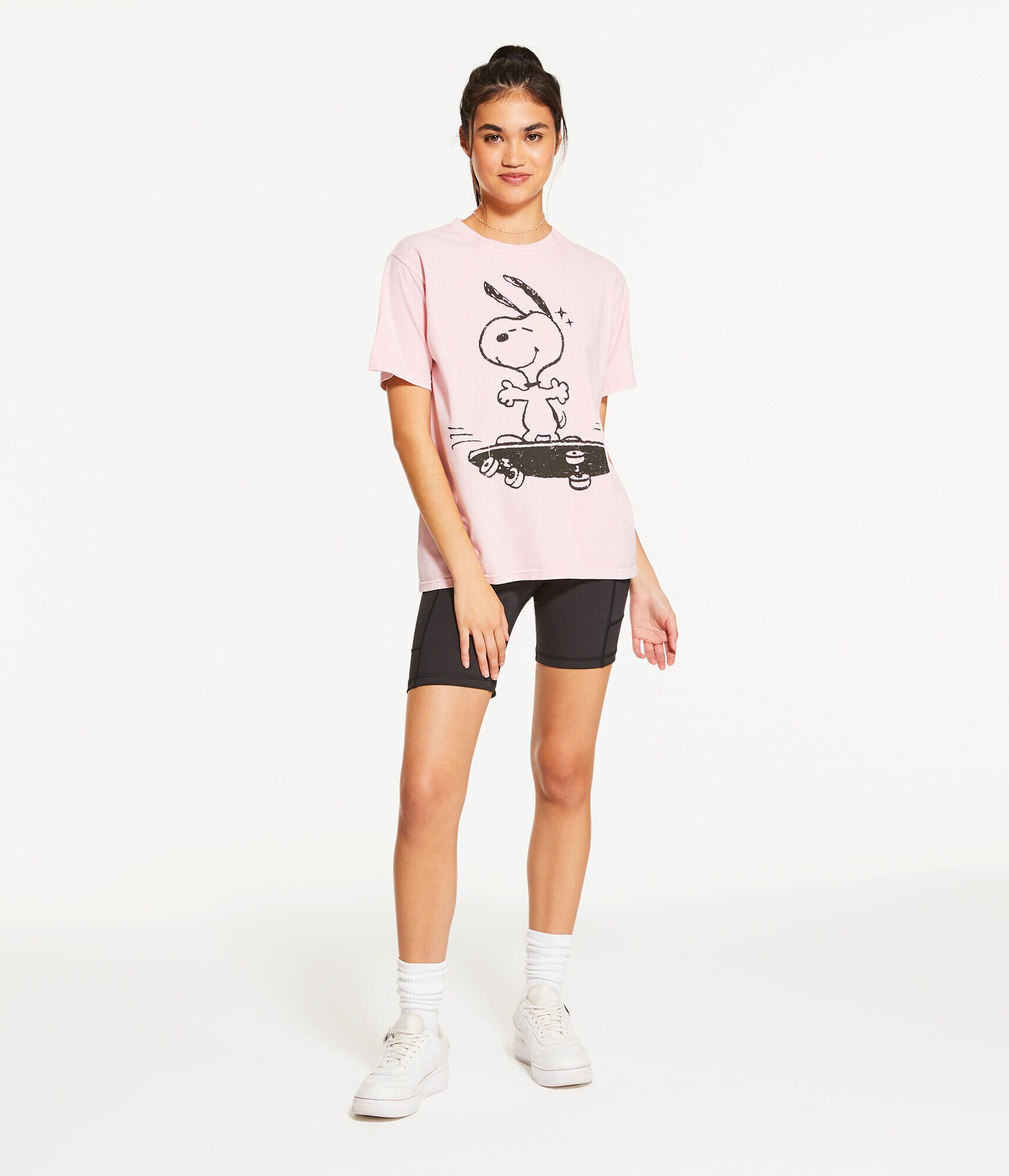 Skateboarding Snoopy Boyfriend Graphic Tee