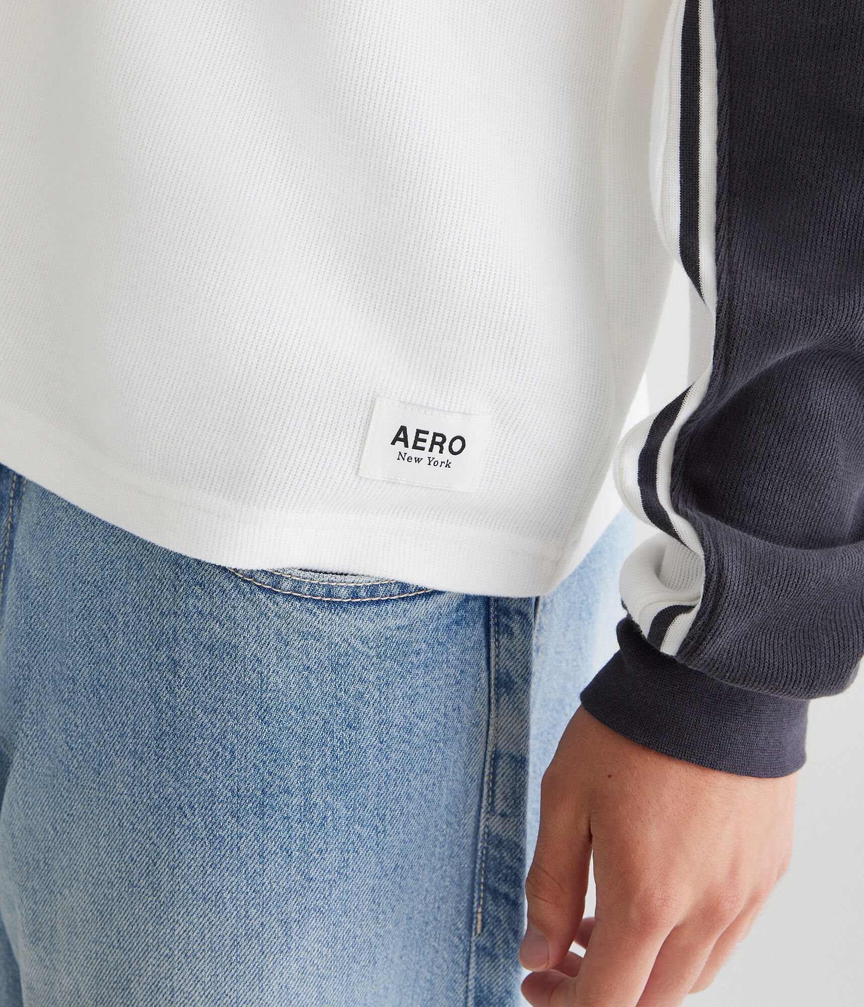 Long Sleeve Retro Colorblocked Stripe Crew Tee