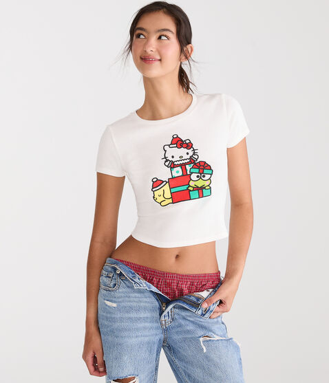 Hello Kitty and Friends | Aero Christmas Presents Baby Tee Hello Kitty and Friends | Aero Christmas Presents Baby Tee