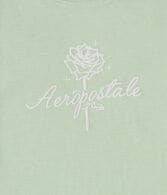 Aeropostale Rose Flocked Graphic Tee