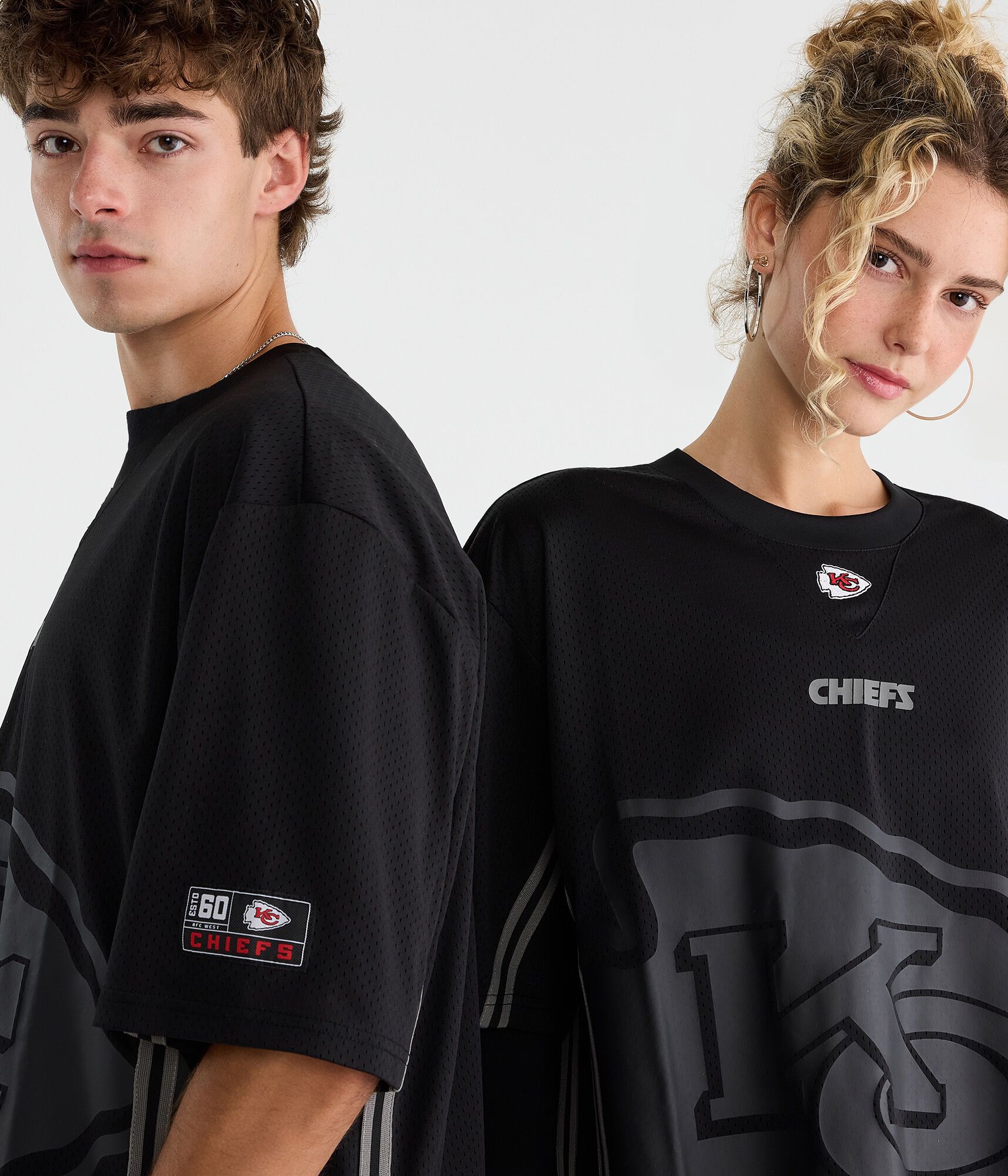 Kansas City Chiefs Striped Mesh Top