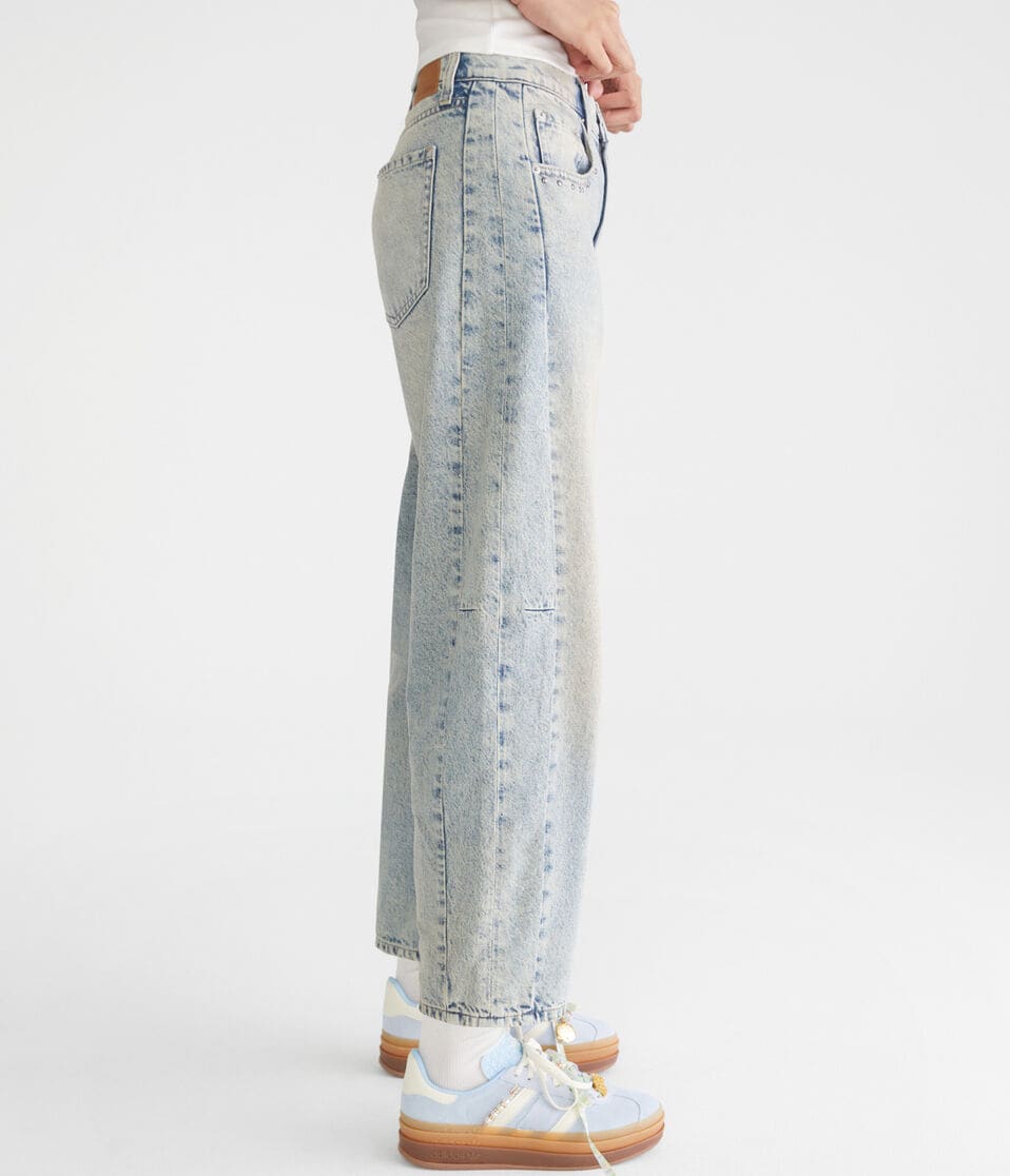 Mid-Rise Barrel Leg Jean