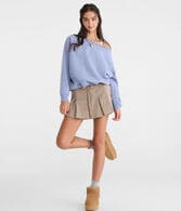 Cloud Soft Slash-Neck Bubble Sweatshirt