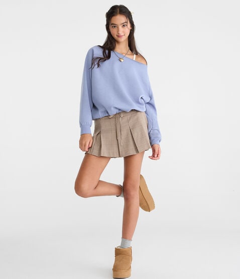 Cloud Soft Slash-Neck Bubble Sweatshirt Cloud Soft Slash-Neck Bubble Sweatshirt