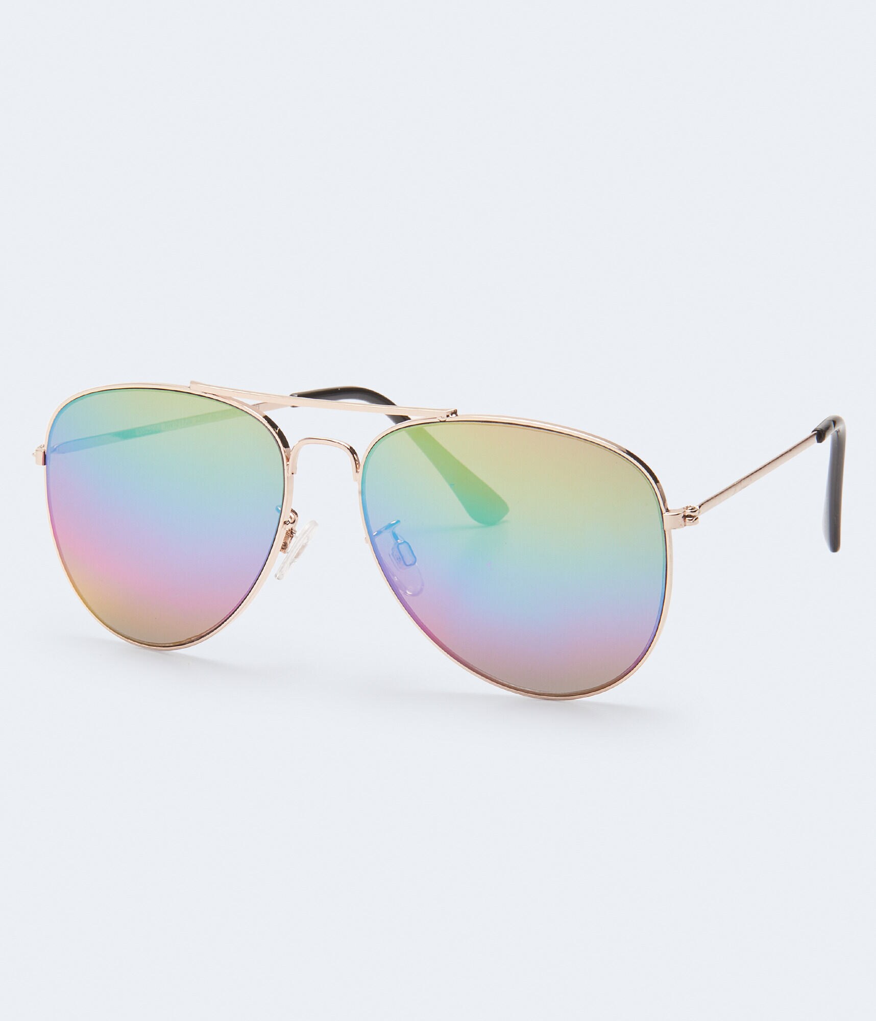 Rainbow Mirrored Aviator Sunglasses
