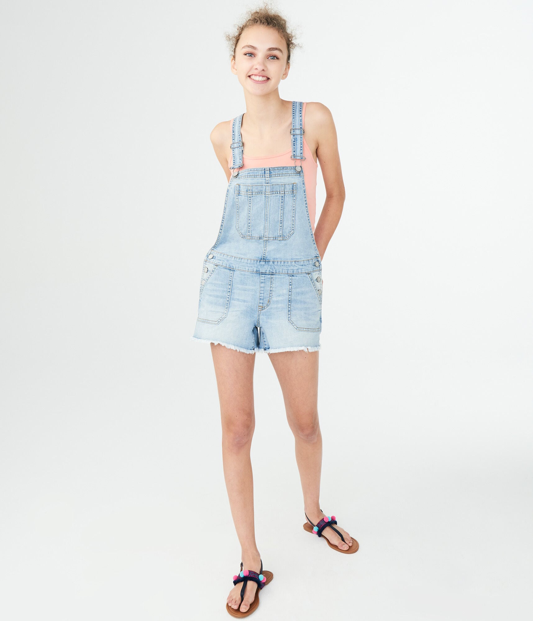 Light Wash Denim Shortall