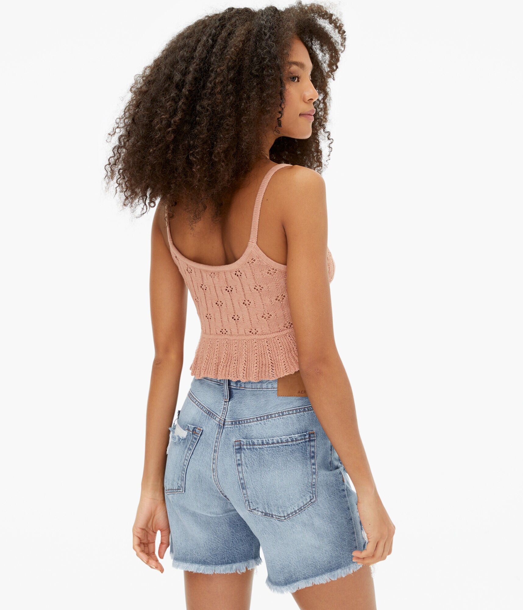 Tie-Front Cropped Sweater Tank