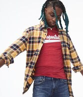 Long Sleeve Plaid Button-Down Shirt