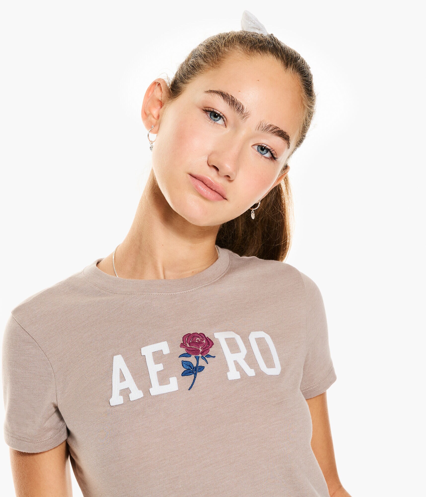 Aero Rose Appliqu&eacute; Graphic Tee