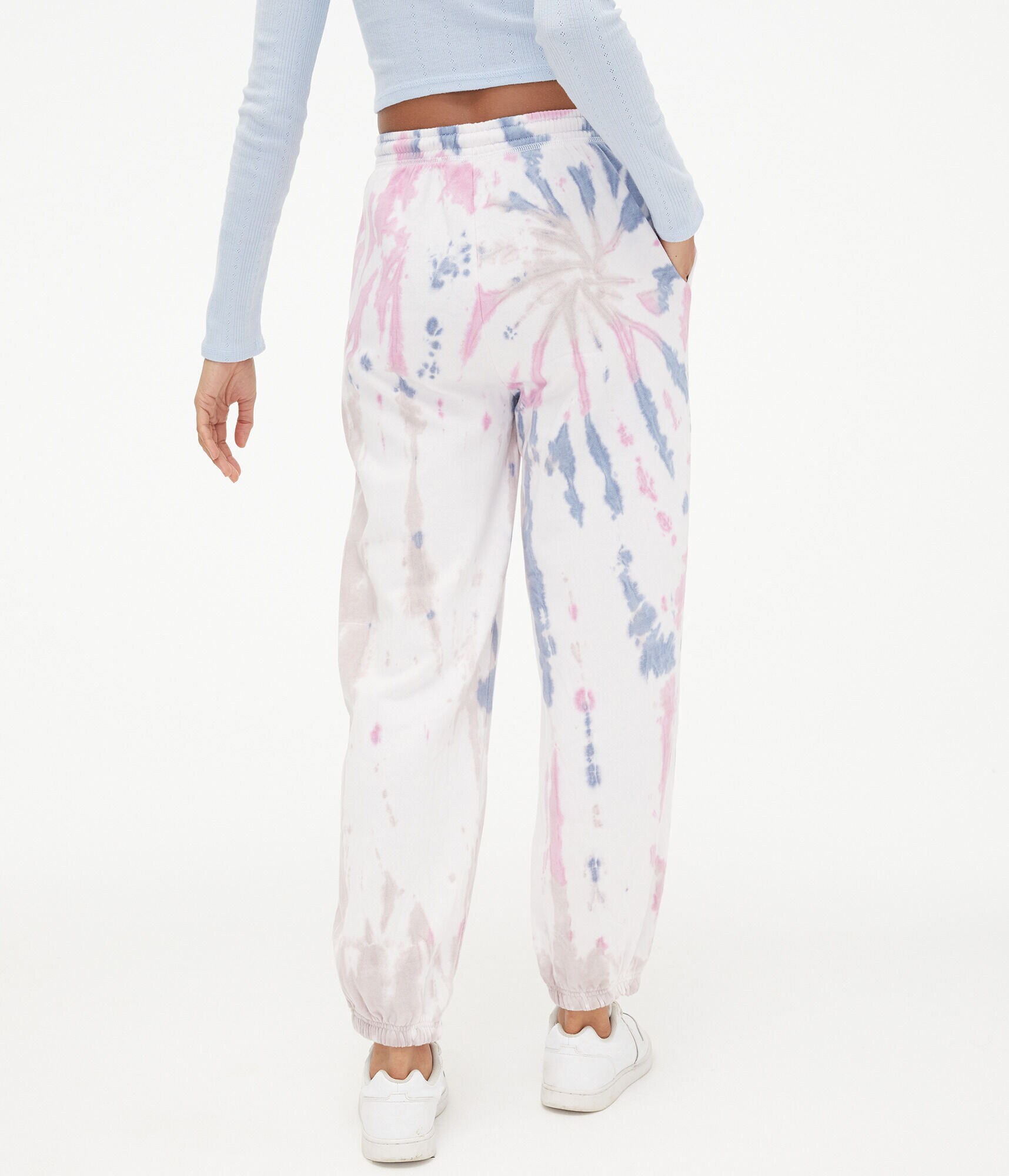 Tie-Dye Baggy High-Rise Cinched Sweatpants