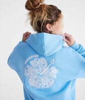 Paradise Hibiscus Flower Pullover Hoodie