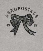 Aeropostale Lace Bow Graphic Tee
