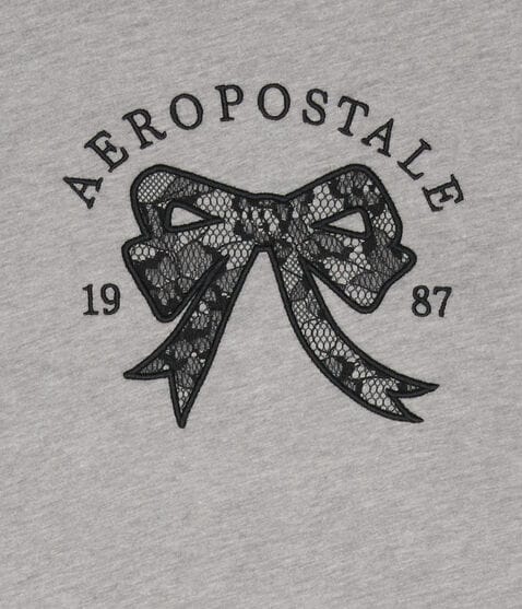 Aeropostale Lace Bow Graphic Tee Aeropostale Lace Bow Graphic Tee