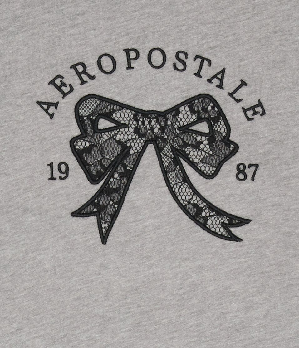 Aeropostale Lace Bow Graphic Tee