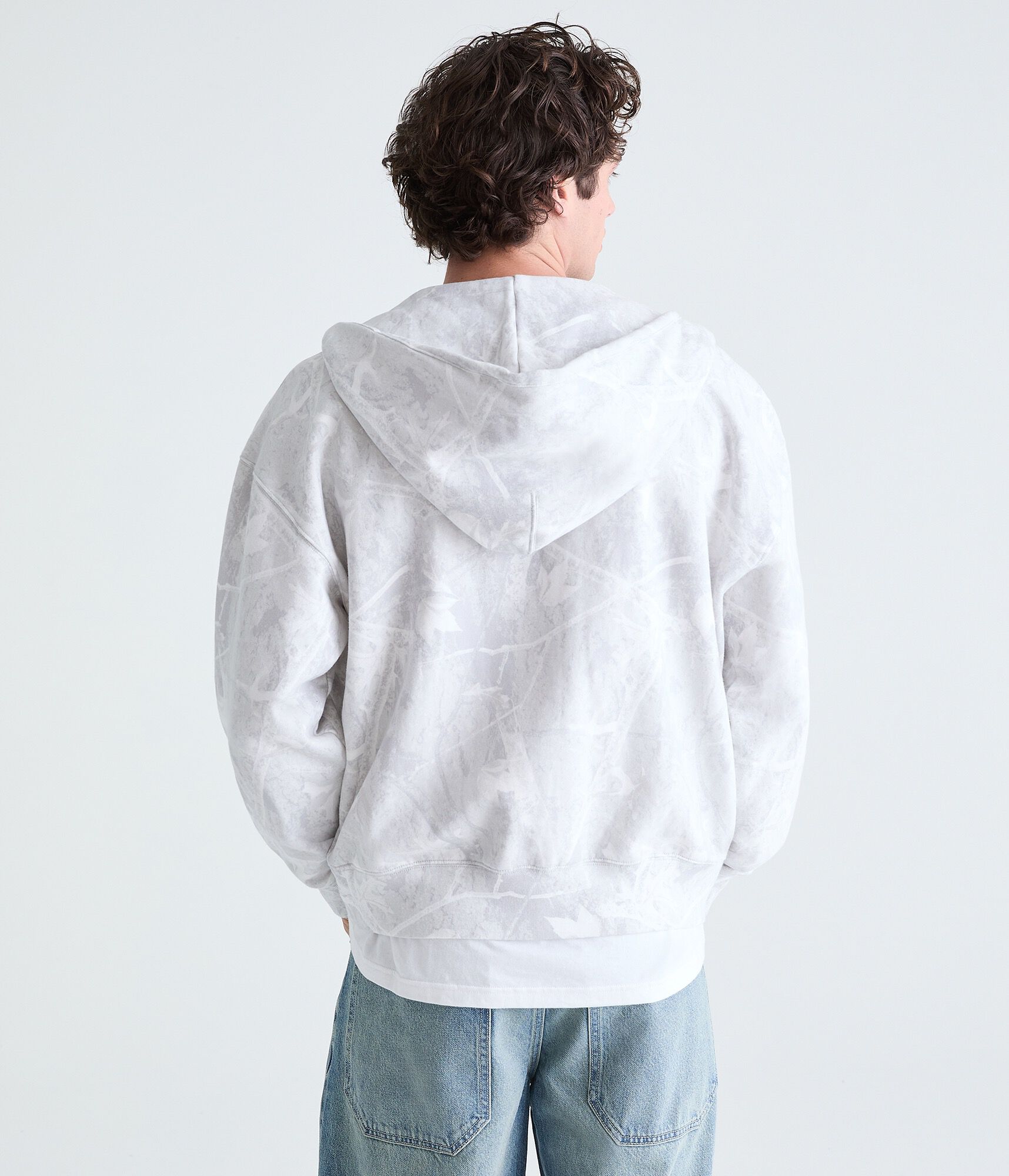 Cloud Soft New York Forest Camo Boxy Full-Zip Hoodie