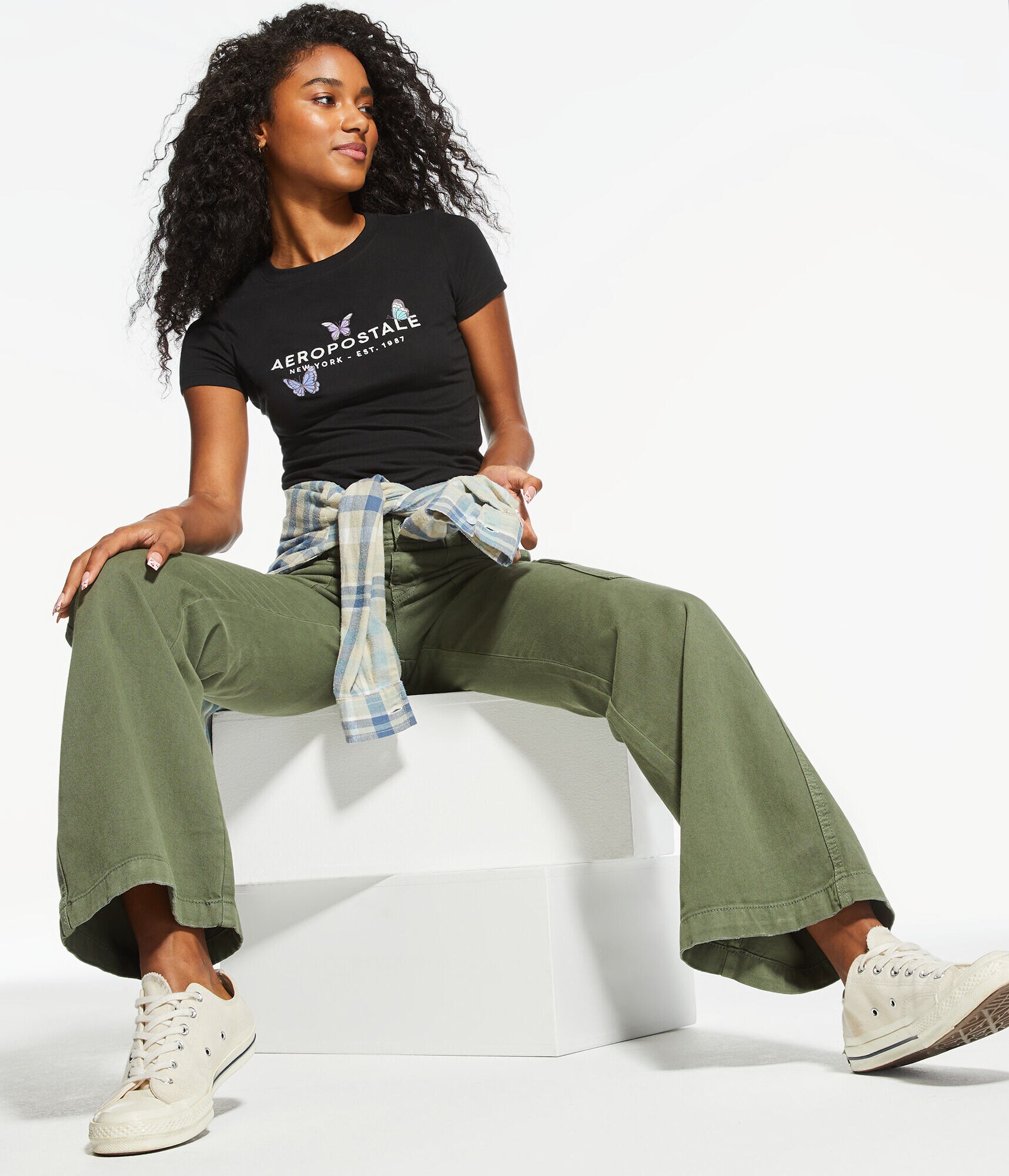 Aeropostale Butterflies Graphic Tee