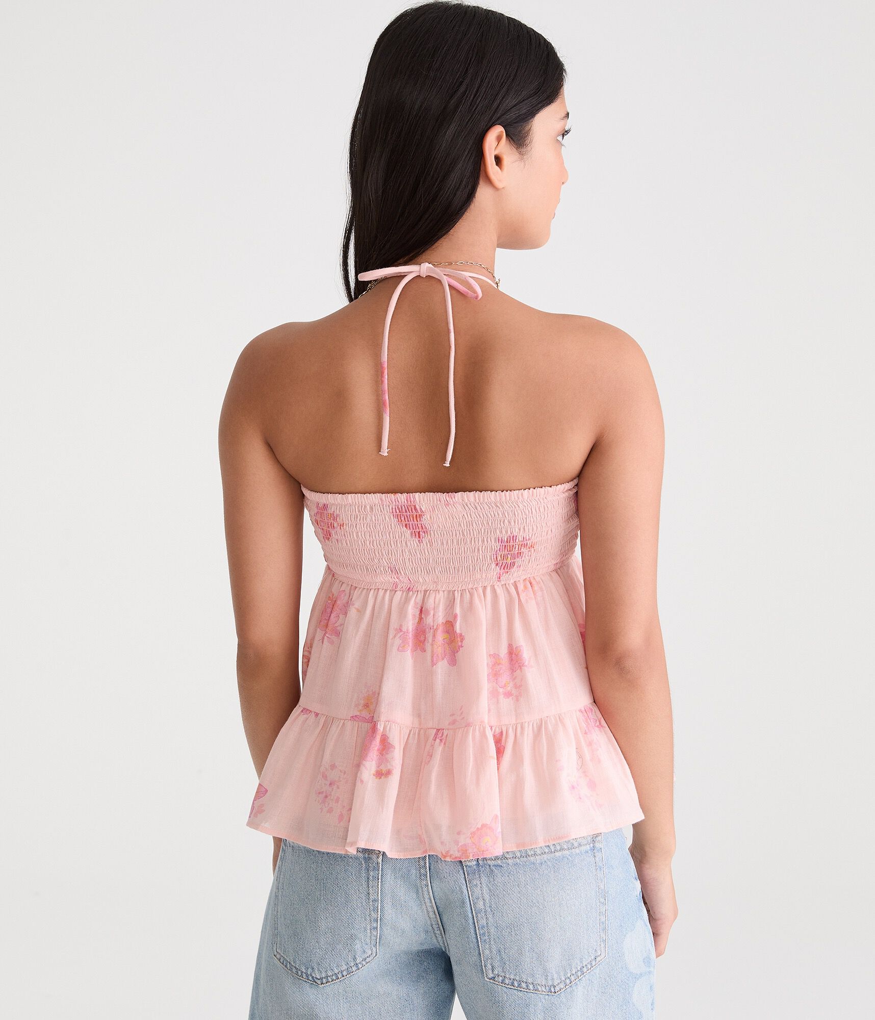 Floral Crocheted Halter Top