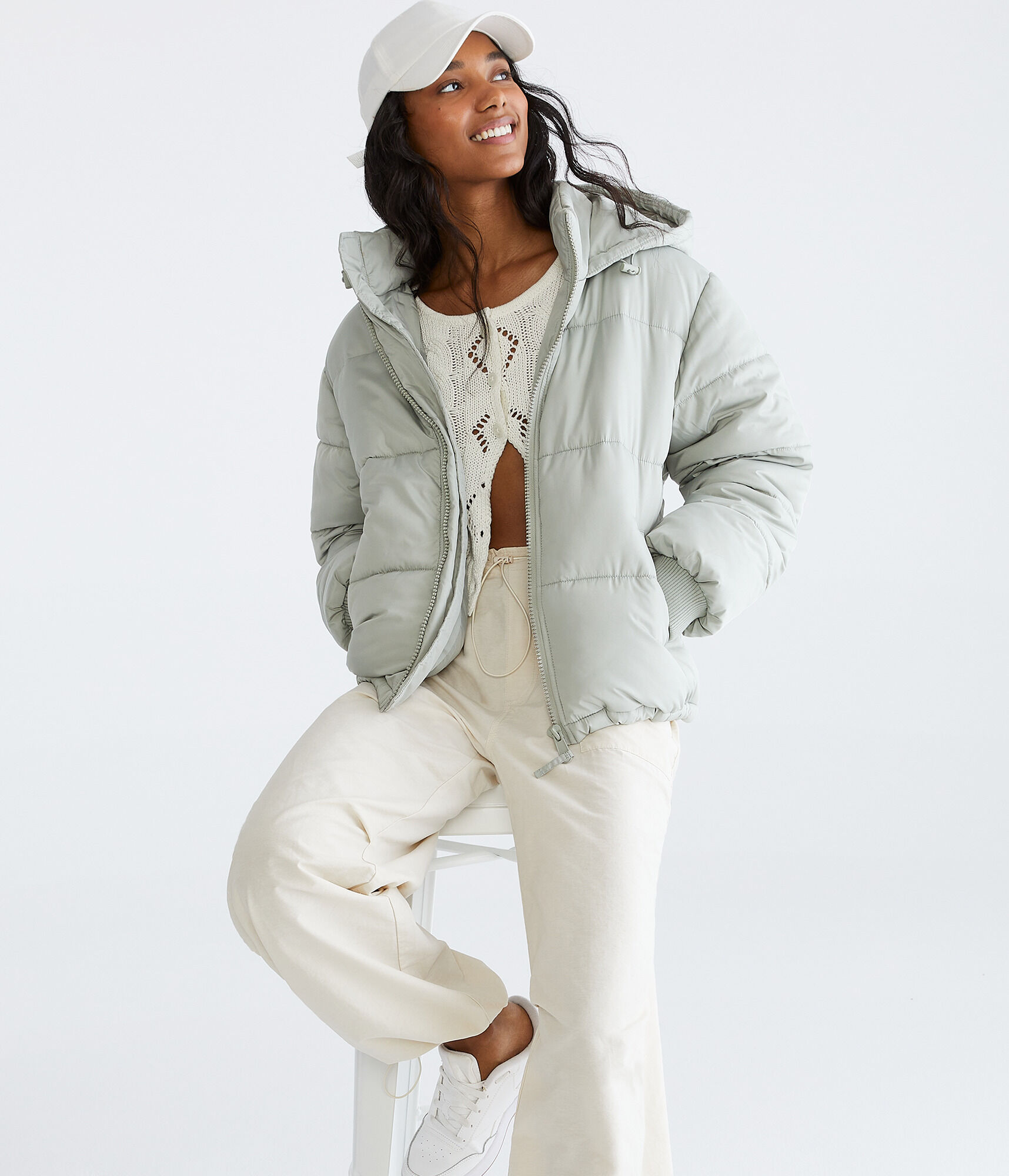 ジャケット・アウター MIDWEIGHT HOODED PUFFER Midweight Hooded Puffer Jacket