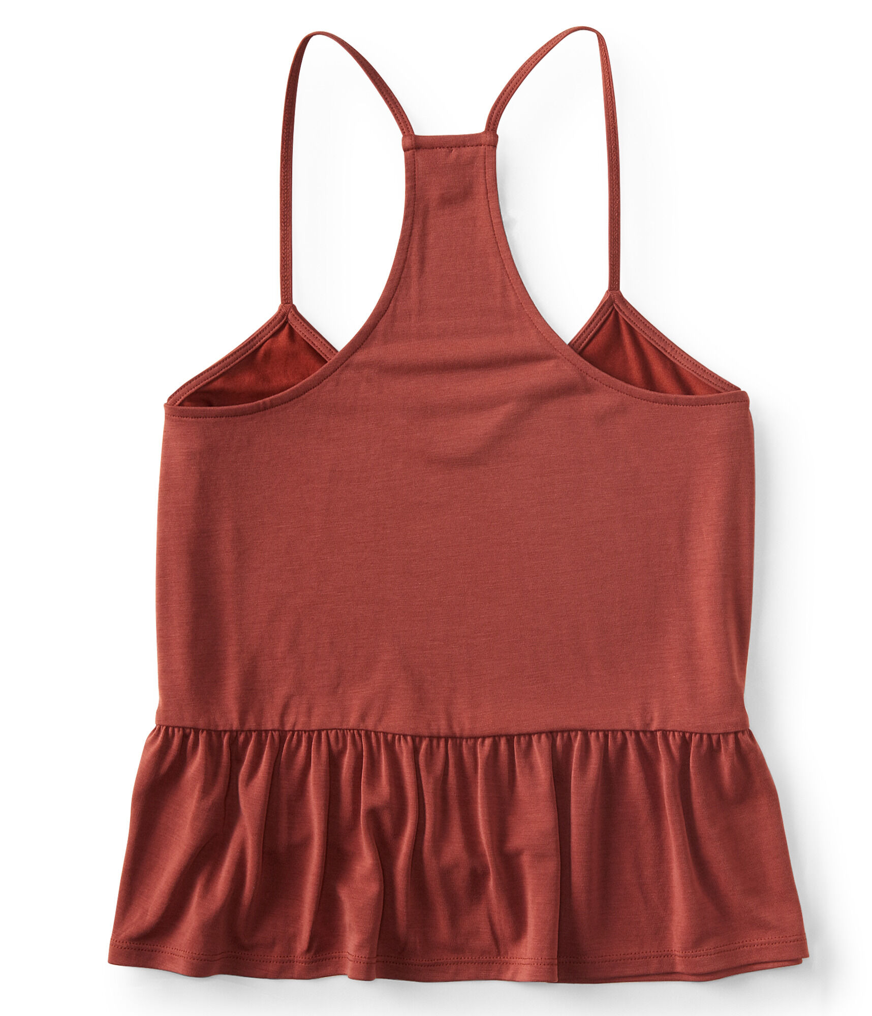 Solid Peplum V-Neck Tank
