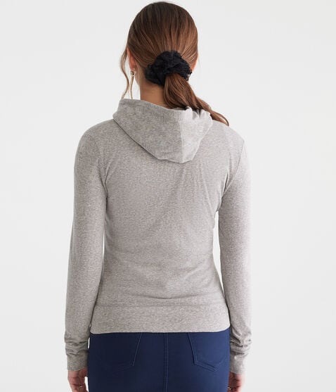 Solid Lightweight Full-Zip Hoodie Solid Lightweight Full-Zip Hoodie