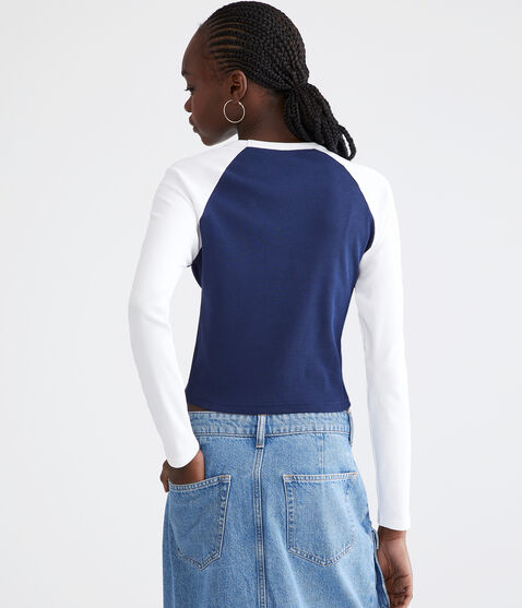 Long Sleeve New York Raglan Graphic Tee Long Sleeve New York Raglan Graphic Tee