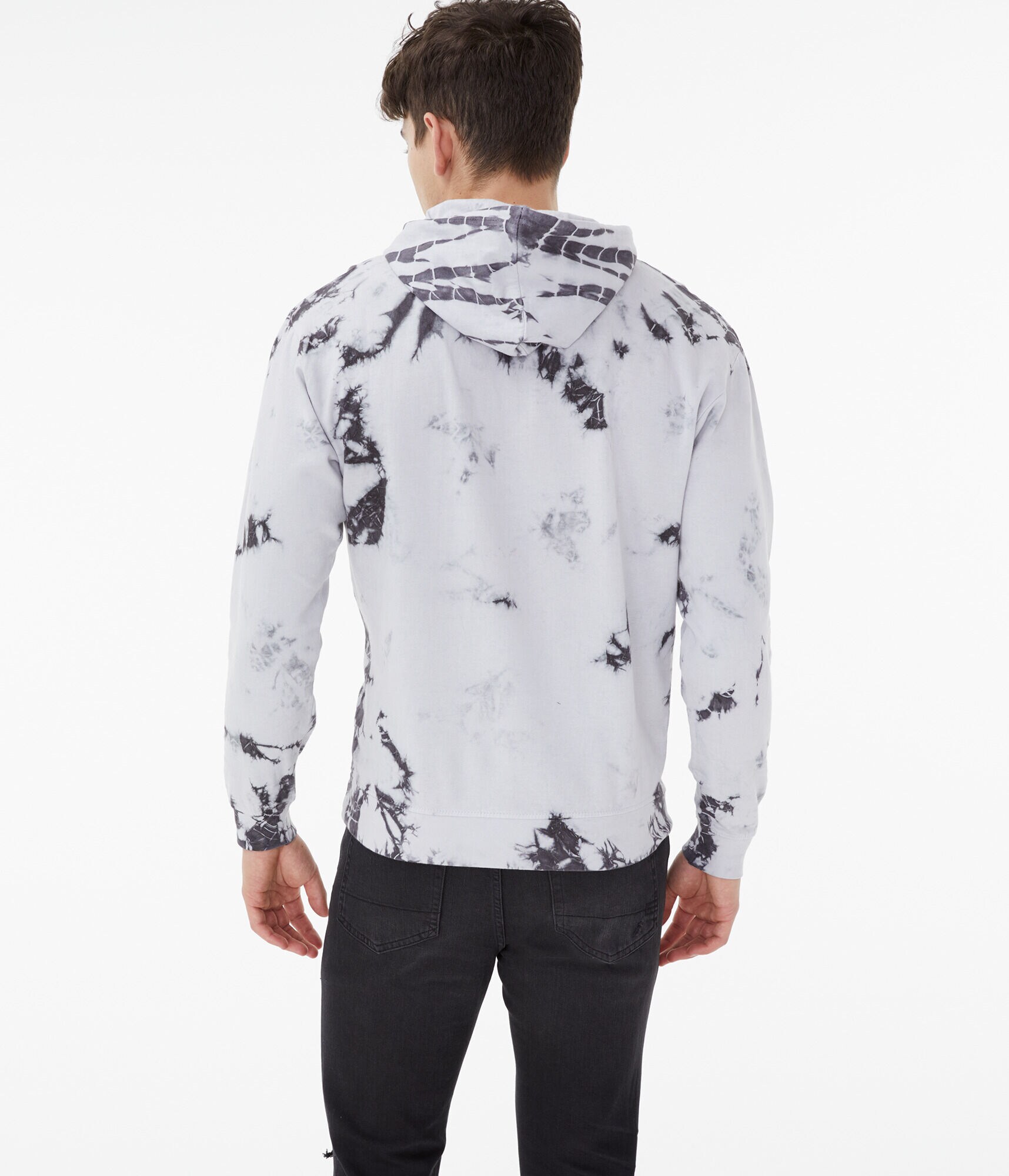 AC/DC Back In Black Tie-Dye Pullover Hoodie