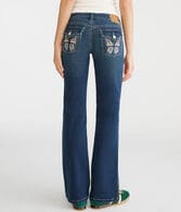 Super Low-Rise Flare Butterfly Pocket Jean