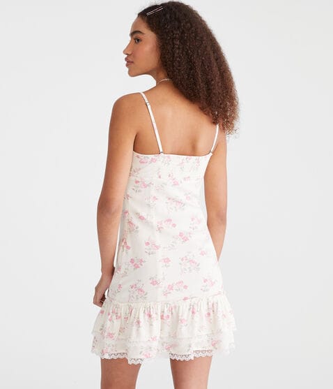 Floral Strapless Drop-Waist Mini Dress Floral Strapless Drop-Waist Mini Dress