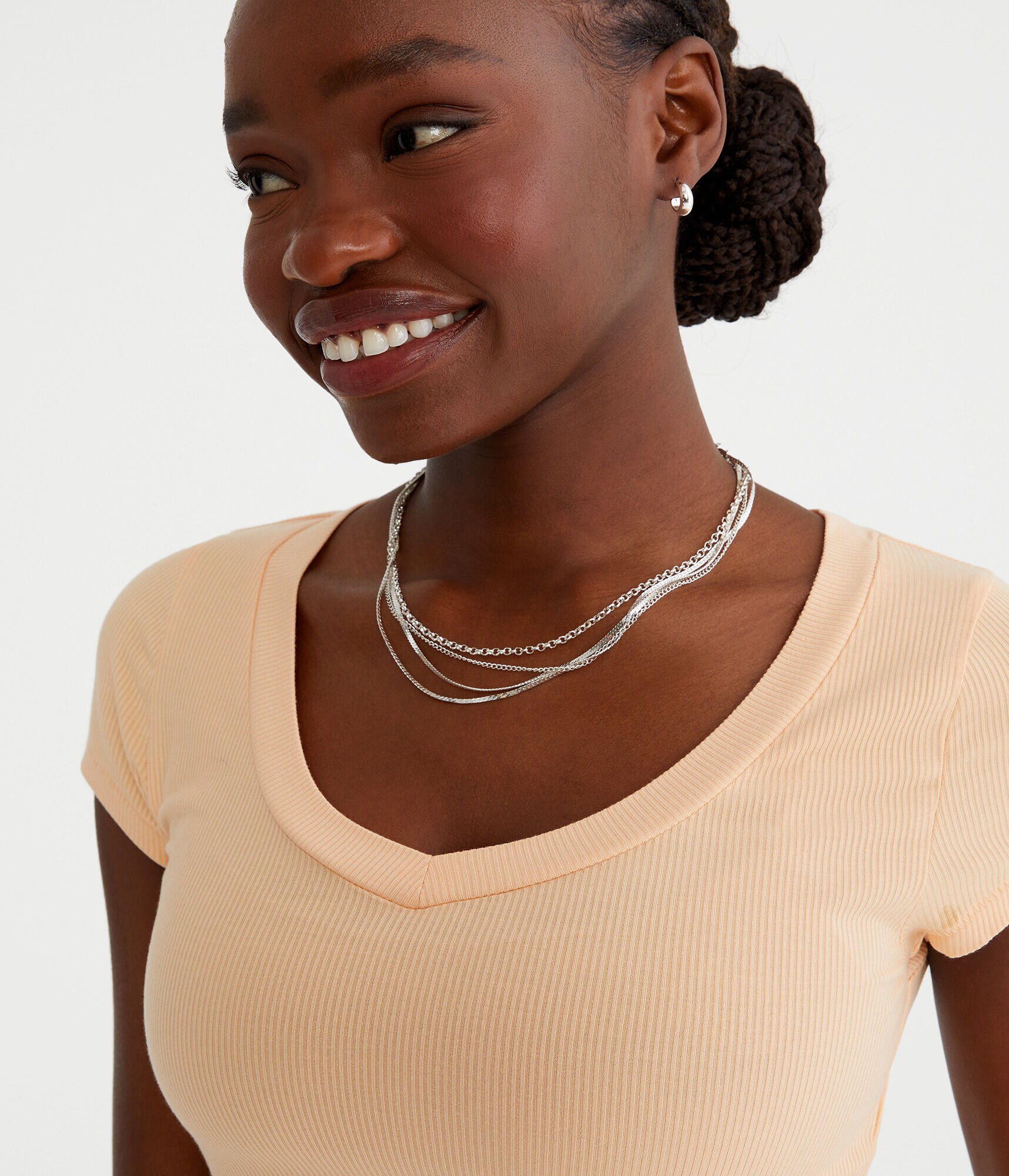 Seriously Soft Ribbed V-Neck Baby Tee