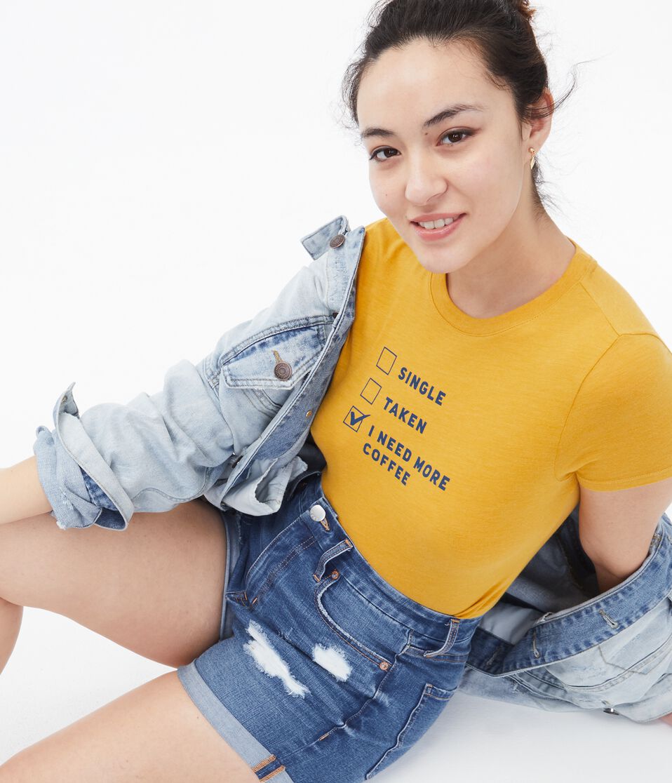 Single Taken More Coffee Graphic Tee