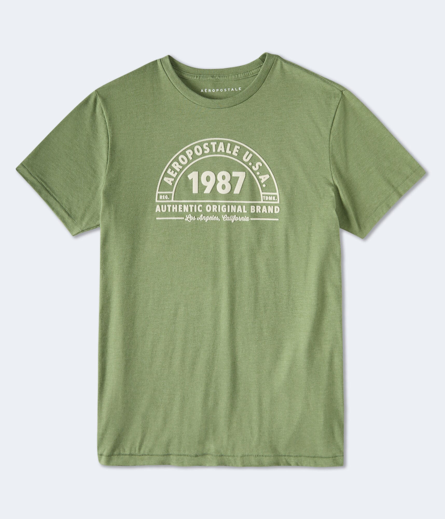 Aeropostale 1987 Arch Flocked Graphic Tee