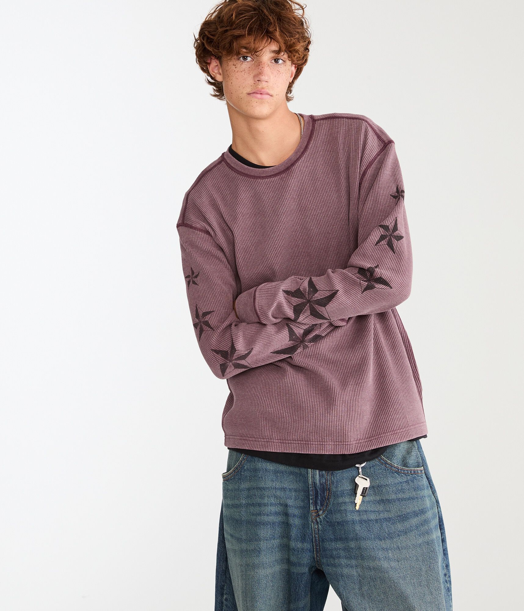 Long Sleeve Stars Thermal Crew Tee