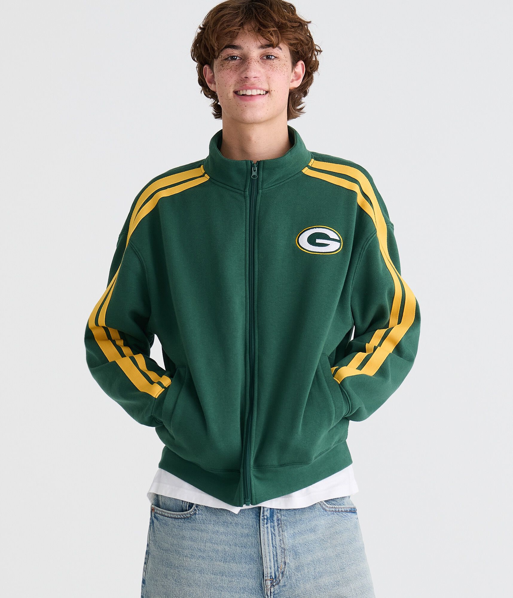 Green Bay Packers Fleece Track Jacket