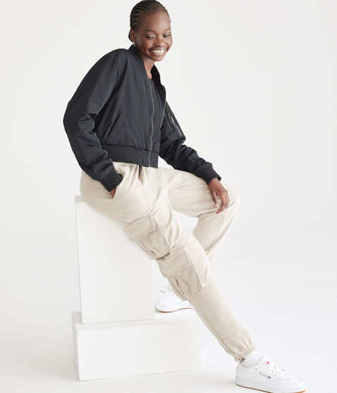 High-Rise Bungee Cargo Sweatpants High-Rise Bungee Cargo Sweatpants