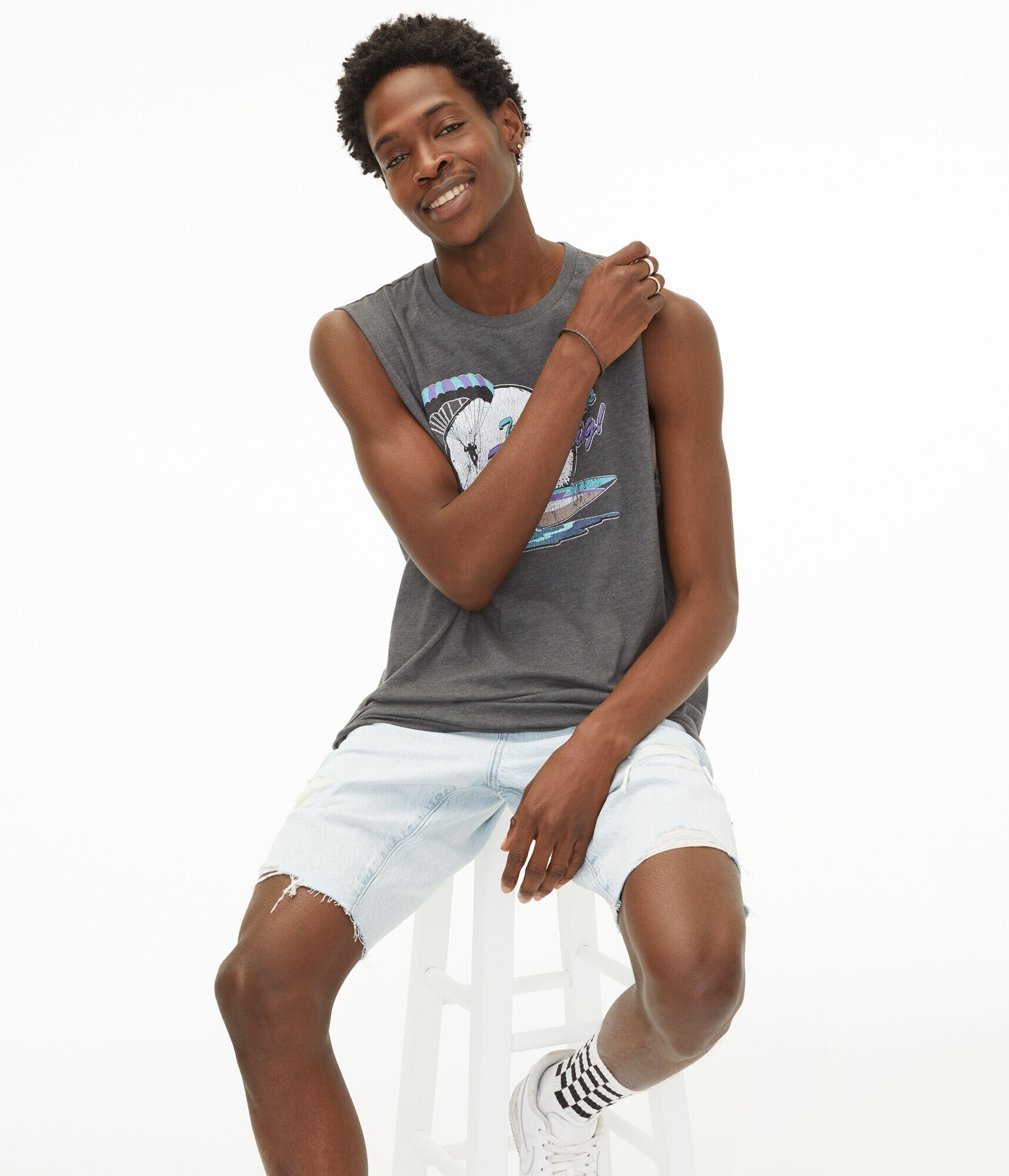 Turks And Caicos Parasailing Muscle Tee