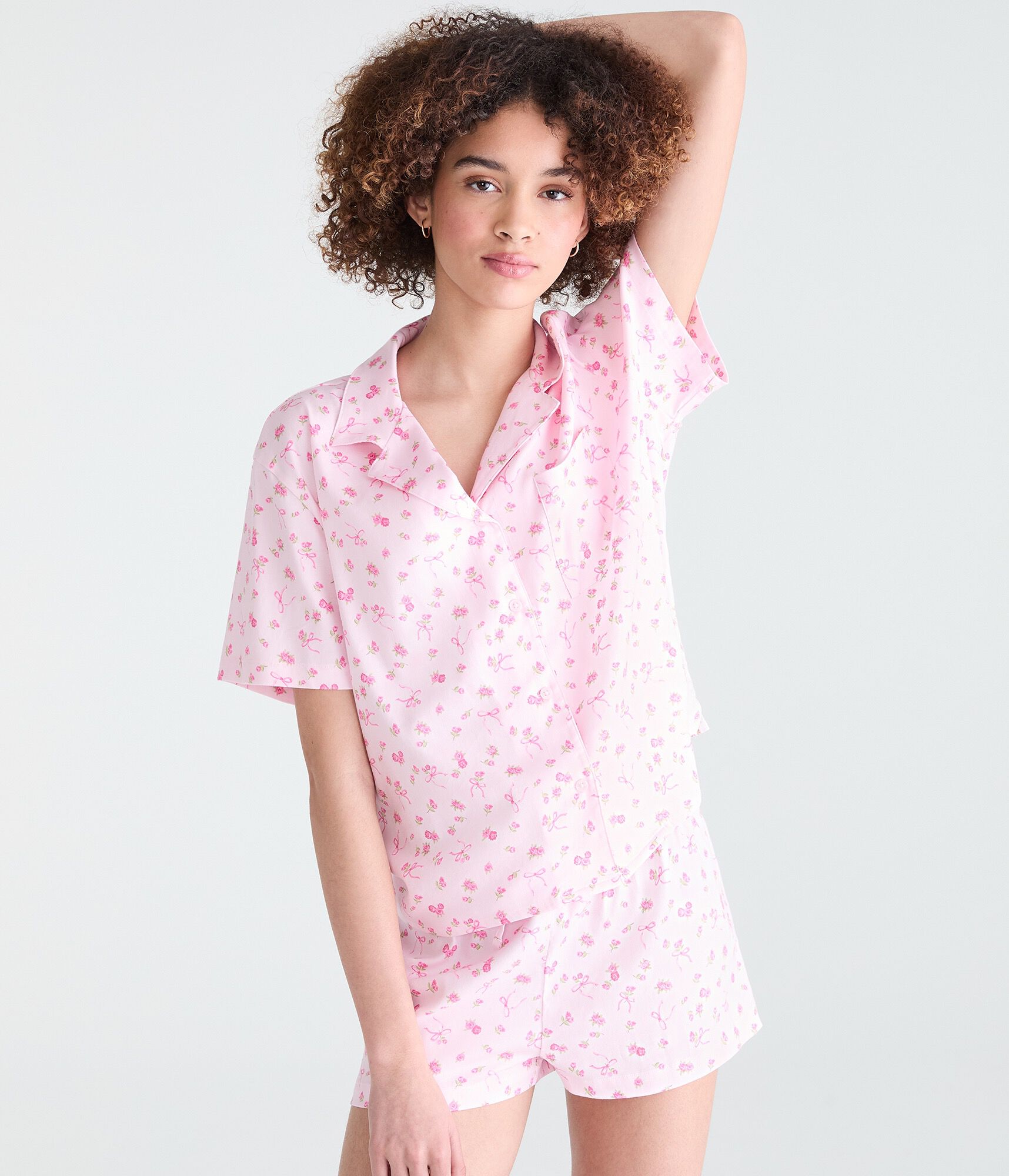 Short Sleeve Teddy Bear Sleep Shirt