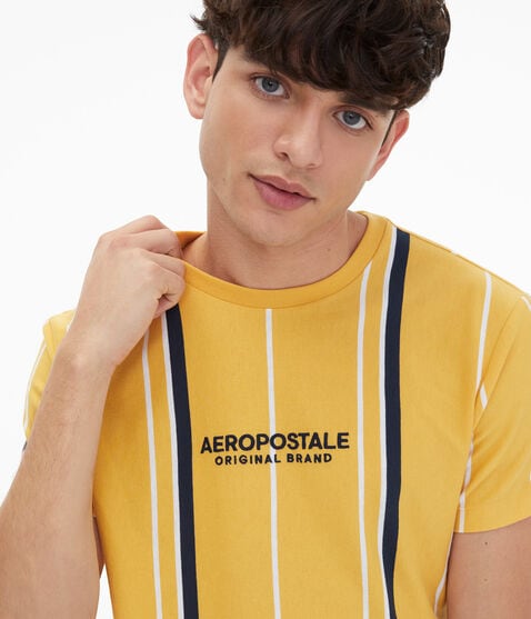 Aero Logo Vertical Stripe Graphic Tee