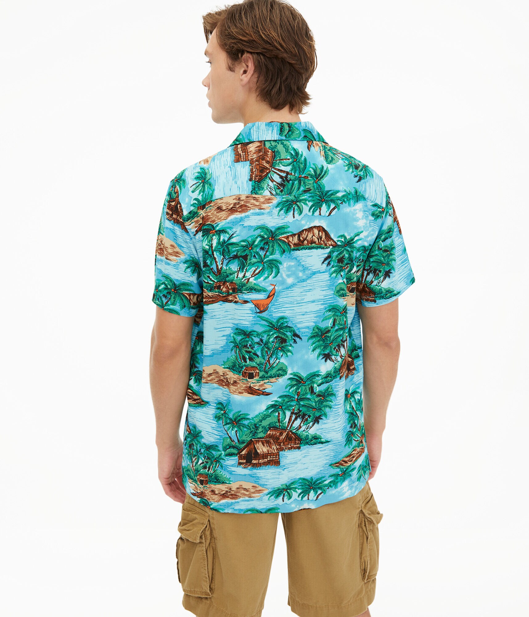 Tropical Island Resort Button-Down Resort Shirt