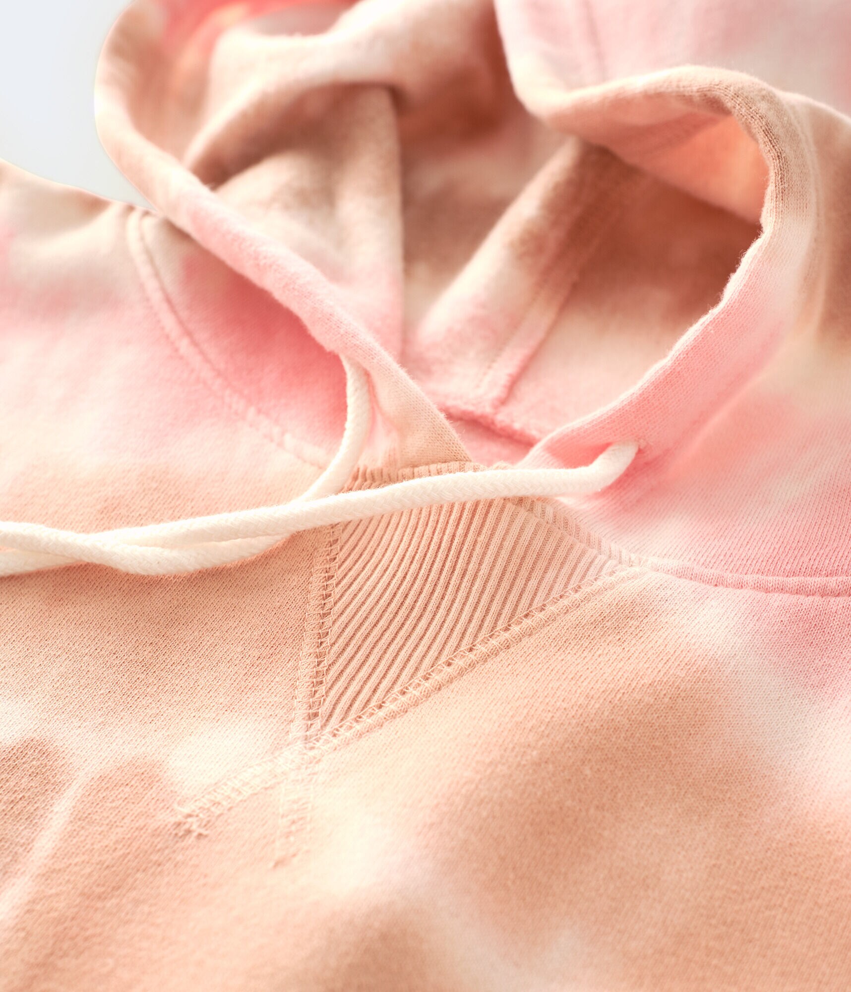 Tie-Dye Cropped Pullover Hoodie