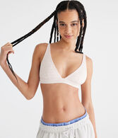 Multi Stripe Ribbed Plunge Triangle Bra