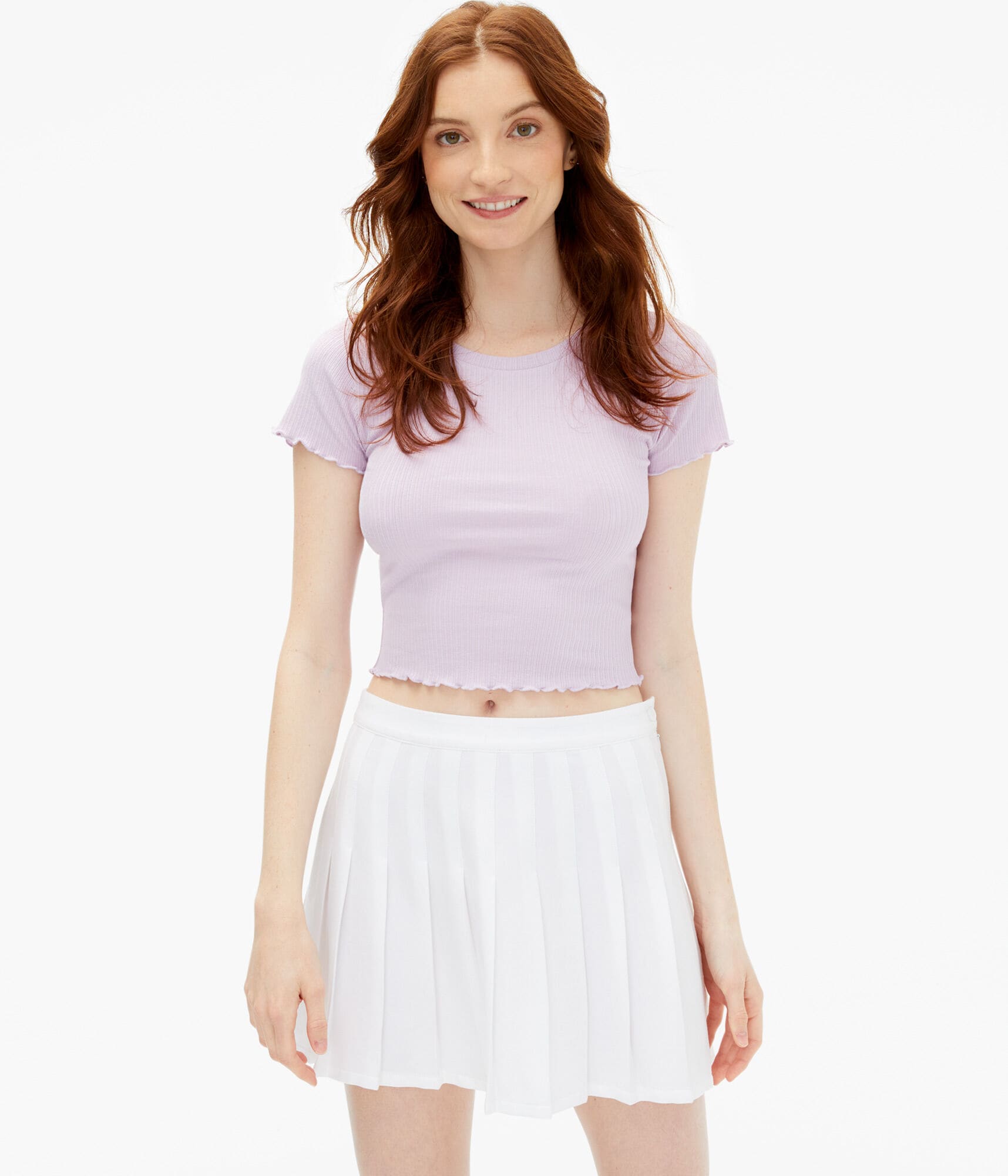 Ribbed Cropped Shrunken Tee