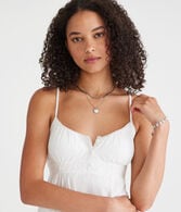 Tonal Stripe Scoop-Neck Babydoll Cami