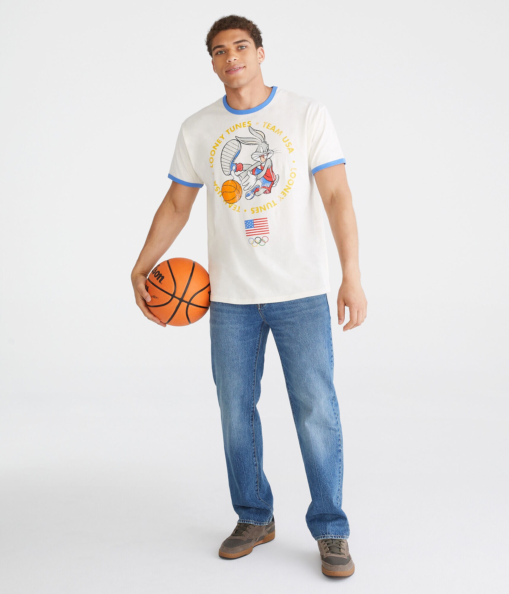 Looney Tunes x Team USA Bugs Ringer Relaxed Graphic Tee