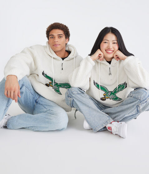 Philadelphia Eagles Quarter-Zip Sherpa Hoodie Philadelphia Eagles Quarter-Zip Sherpa Hoodie